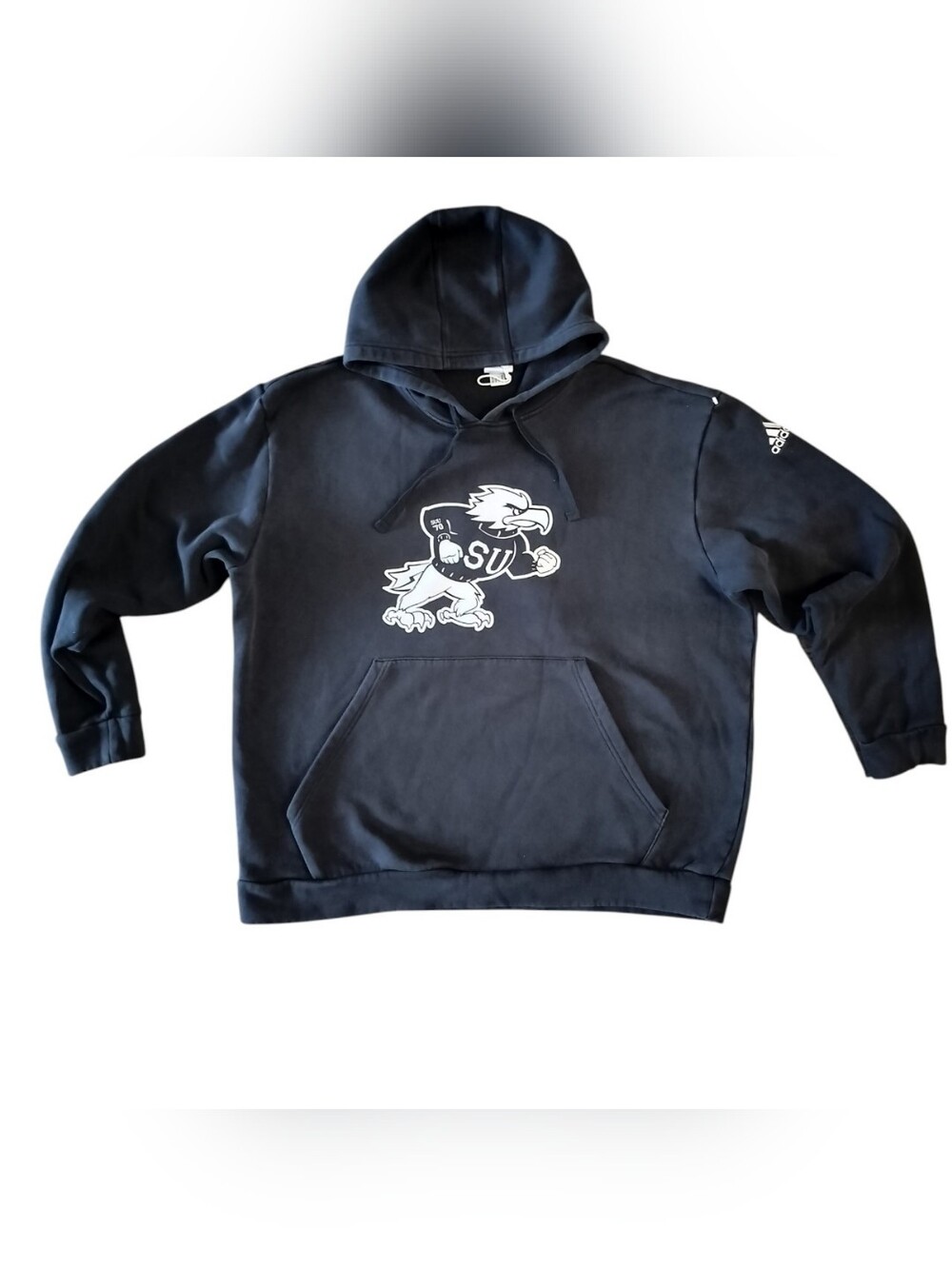 Adidas SU Eagles Graphic Hoodie Navy Blue Pullover Sweatshirt
